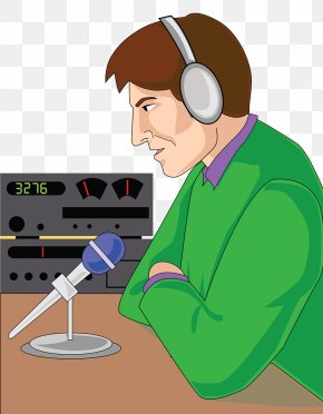 Radio Program Host - Microphone Cartoon Radio Personality Illustration PNG