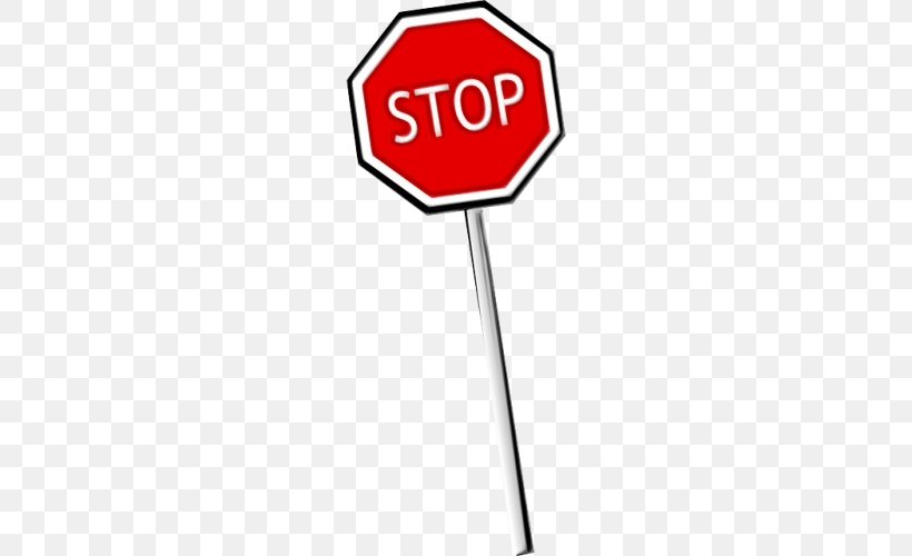 Stop Sign, PNG, 500x500px, Watercolor, Logo, Paint, Sign, Signage Download Free