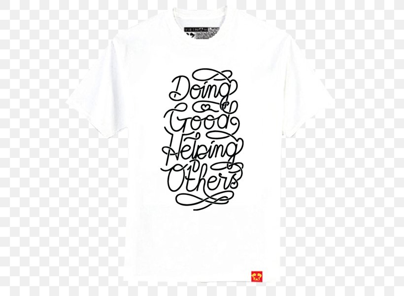 T-shirt White Logo Sleeve, PNG, 600x600px, Tshirt, Black, Black And White, Brand, Clothing Download Free