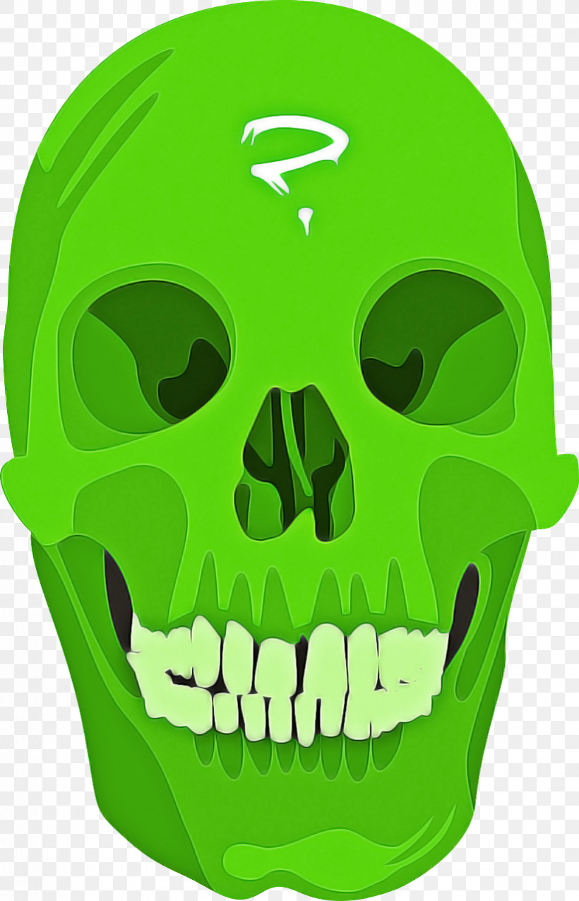 Green Bone Skull Head Jaw, PNG, 823x1280px, Green, Bone, Head, Jaw, Plant Download Free