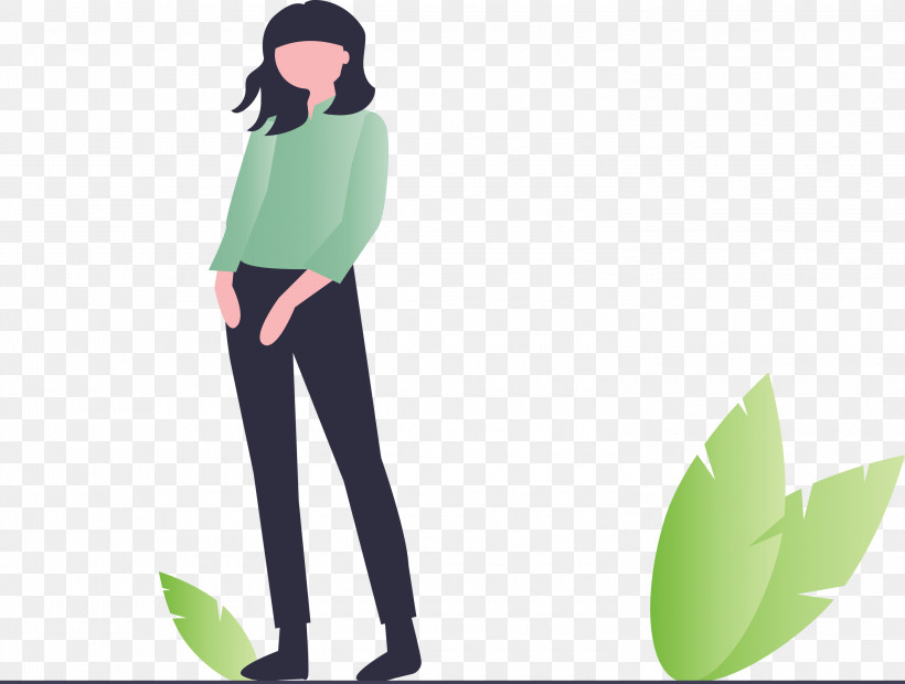 Modern Girl, PNG, 3000x2271px, Modern Girl, Active Pants, Clothing, Green, Leaf Download Free