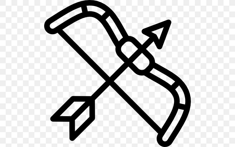 Bow And Arrow Indian Arrow, PNG, 512x512px, Bow And Arrow, Archery, Area, Black, Black And White Download Free