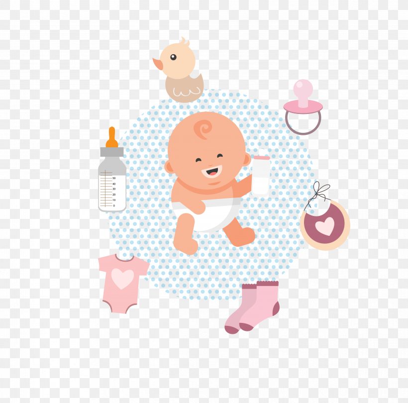 Cartoon Infant Illustration, PNG, 4661x4609px, Cartoon, Art, Baby Bottle, Child, Fictional Character Download Free