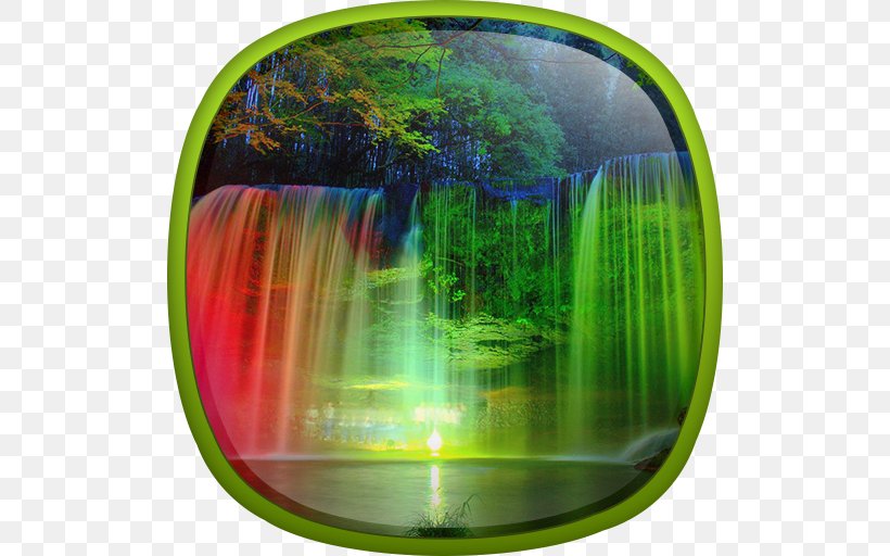 Desktop Wallpaper Light Waterfall Rainbow Color, PNG, 512x512px, Light, Color, Color Colorful, Computer, Grass Download Free