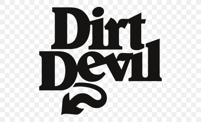 Logo Dirt Devil Type E Vacuum Bags Font Vacuum Cleaner, PNG, 500x500px, Logo, Black And White, Brand, Dafont, Devil Download Free