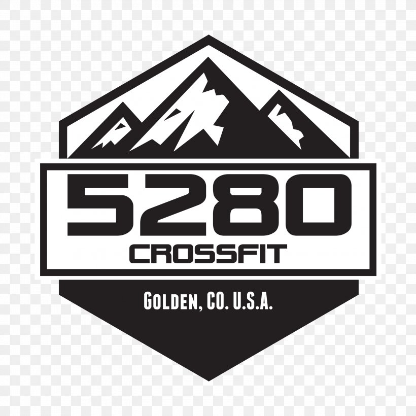 5280 CrossFit Fitness Centre Lookout Mountain Summit Physical Fitness, PNG, 3000x3000px, Fitness Centre, Area, Black And White, Brand, Crossfit Download Free