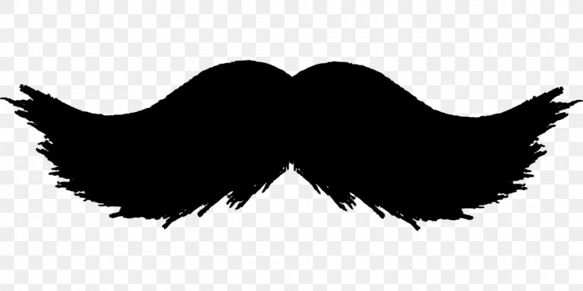 Handlebar Moustache Beard Clip Art, PNG, 960x480px, Moustache, Beak, Beard, Black, Black And White Download Free