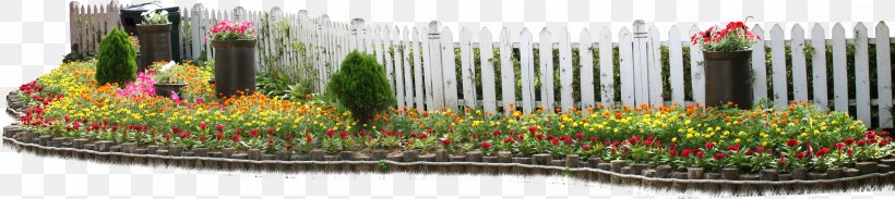 Flower Garden Shrub Clip Art, PNG, 4286x961px, Garden, Fence, Flower Garden, Garden Buildings, Grass Download Free