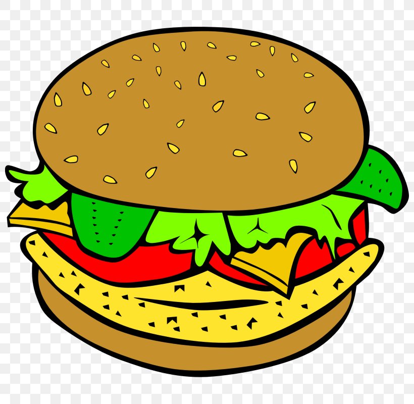 Junk Food Hamburger Fast Food Cheeseburger Clip Art, PNG, 800x800px, Junk Food, Artwork, Cheeseburger, Fast Food, Food Download Free
