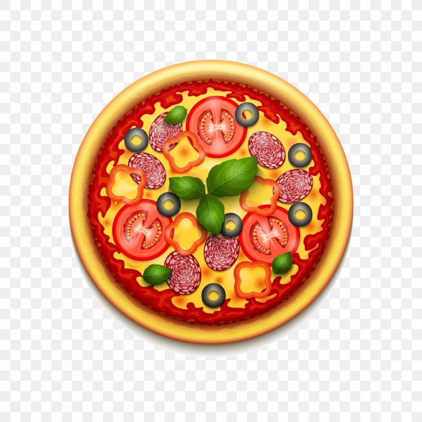 Sicilian Pizza Italian Cuisine Fast Food, PNG, 1000x1000px, Pizza, Cartoon, Cuisine, Dish, Fast Food Download Free