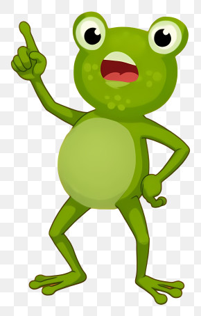 Cartoon Frog - Cartoon Frog Pointing PNG
