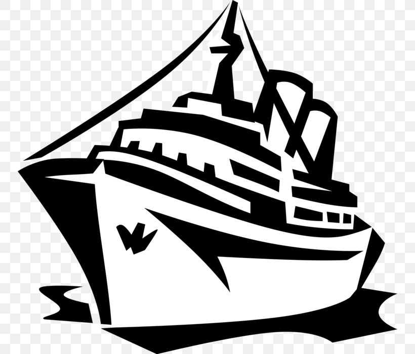 Clip Art Cruise Ship Crociera Image Vector Graphics, PNG, 750x700px, Cruise Ship, Artwork, Black And White, Boat, Caravel Download Free