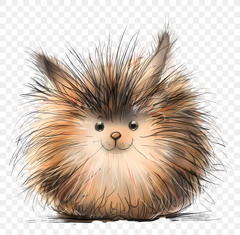 Hairball Awareness Day - Adorable Fluffy Creature With Big Eyes PNG