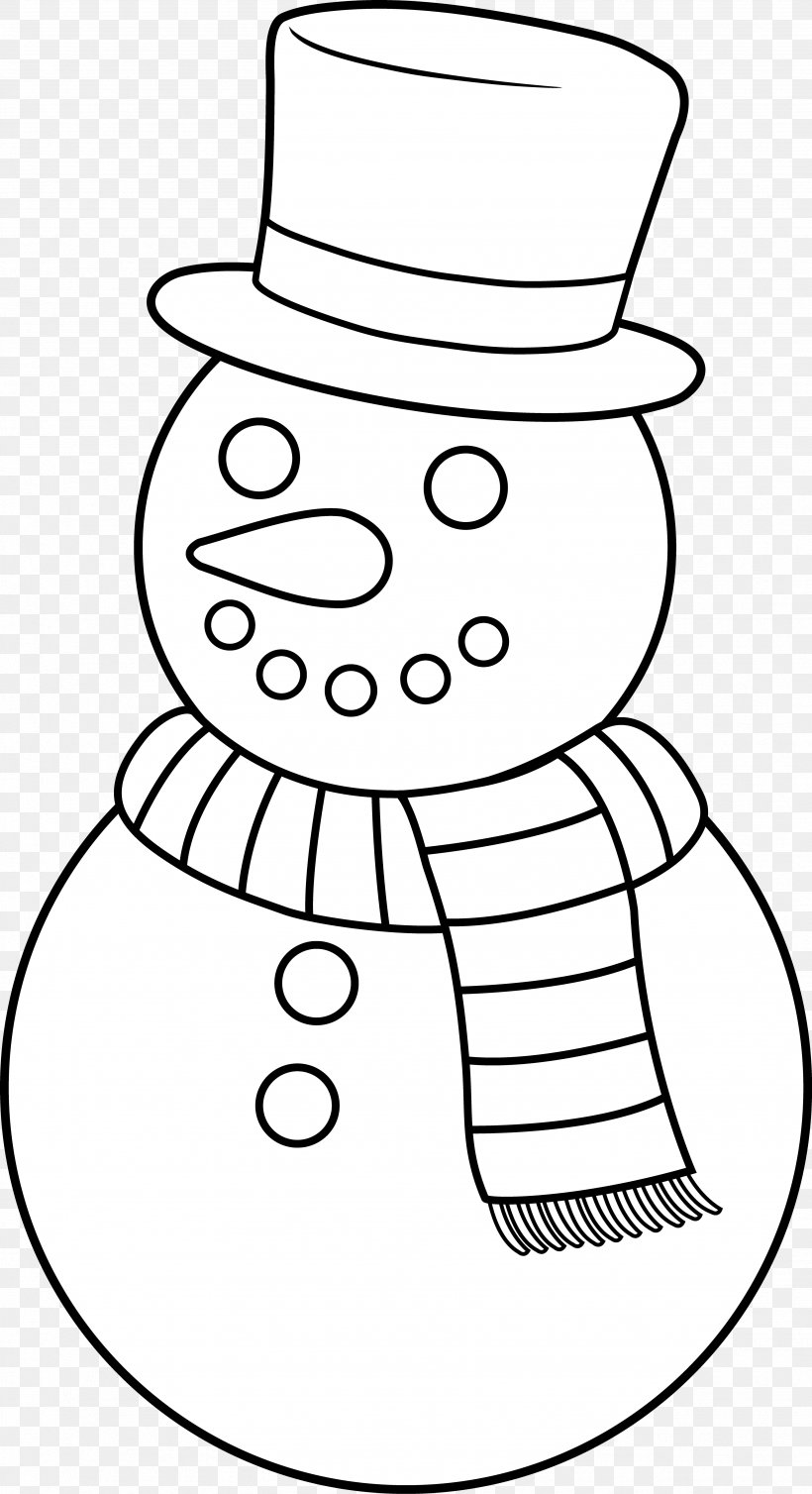 Snowman Black And White Christmas Clip Art, PNG, 3492x6424px, Snowman ...