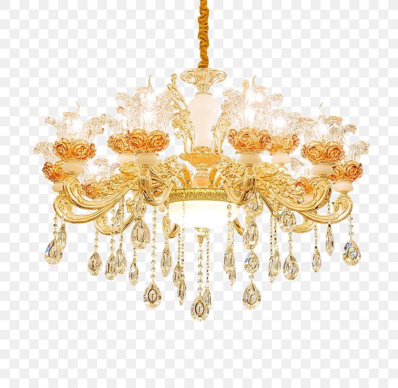 Chandelier Baroque Brass Lamp Light Fixture, PNG, 800x800px, Chandelier, Baroque, Brass, Copper, Decor Download Free