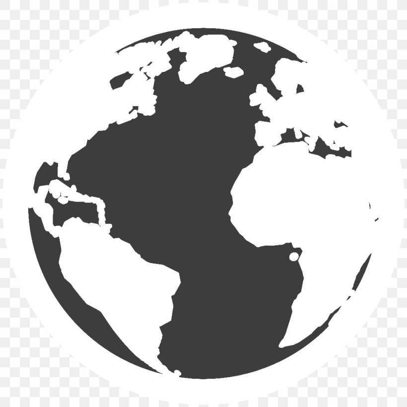 Globe World Map, PNG, 1024x1024px, Globe, Black, Black And White, Earth, Geographic Information System Download Free