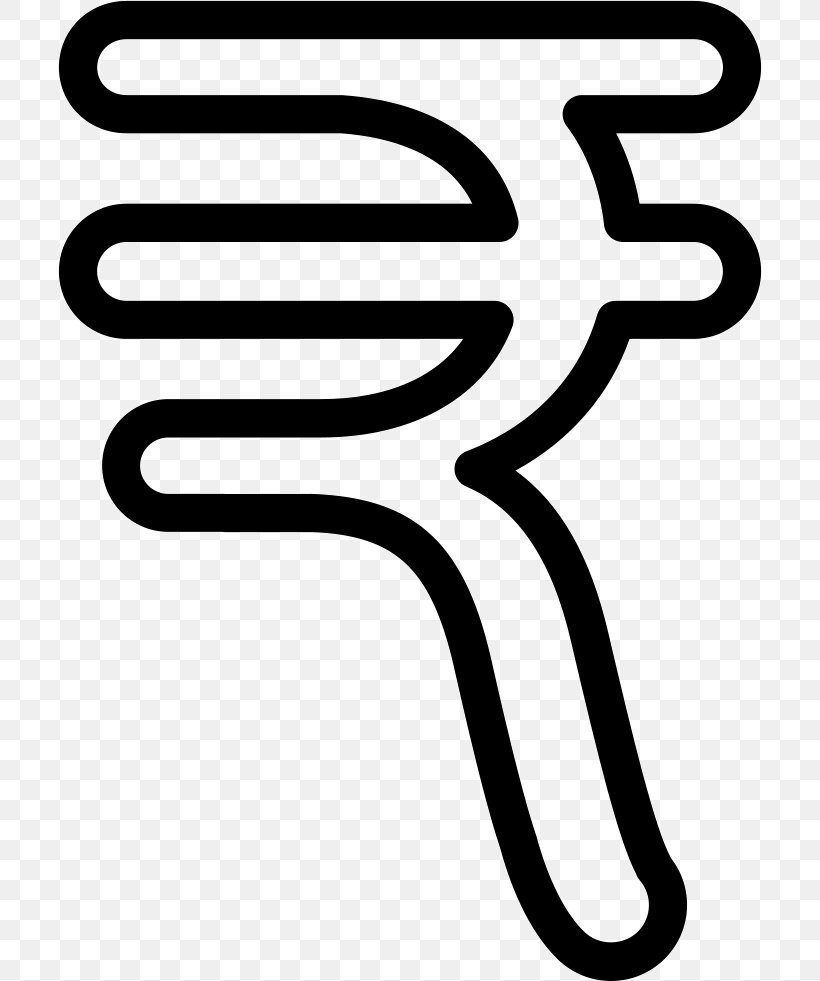 Indian Rupee Sign Currency Symbol Nepalese Rupee, PNG, 704x981px, Indian Rupee Sign, Area, Black And White, Currency, Currency Symbol Download Free