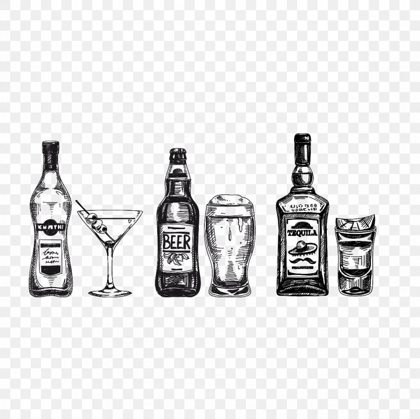 Whiskey Distilled Beverage Cocktail Cognac Tequila, PNG, 1181x1181px, Whiskey, Alcoholic Beverage, Alcoholic Drink, Barware, Black And White Download Free