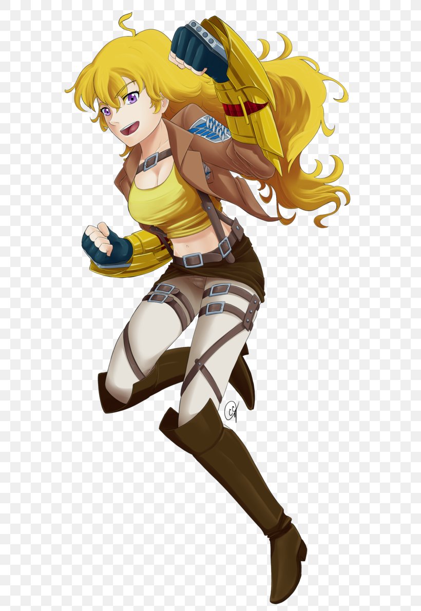 Yang Xiao Long Weiss Schnee Blake Belladonna Jaune Arc Attack On Titan, PNG, 600x1190px, Watercolor, Cartoon, Flower, Frame, Heart Download Free