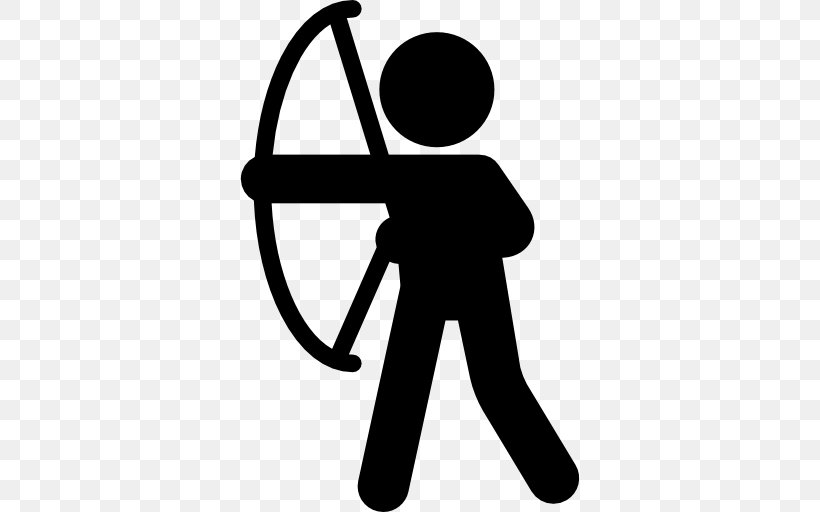 Bow And Arrow Olympic Games Clip Art, PNG, 512x512px, Bow And Arrow, Archery, Area, Black, Black And White Download Free