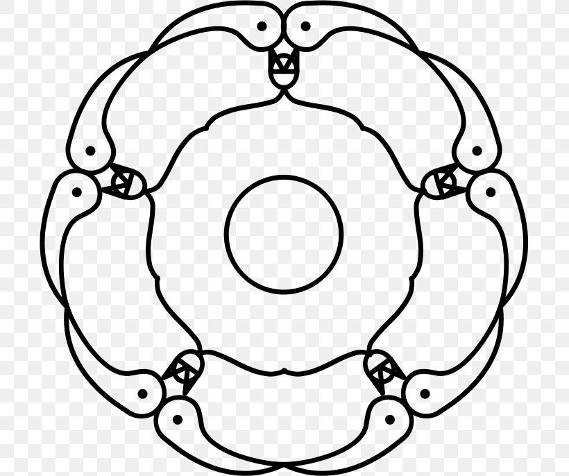 Circle Flower White Point Clip Art, PNG, 705x686px, Flower, Area, Black And White, Face, Head Download Free
