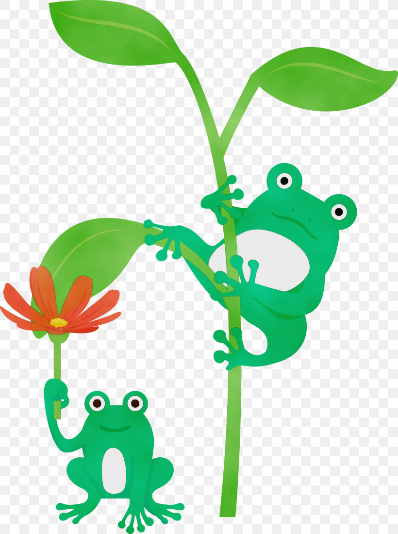 Leaf Plant Stem Frogs Tree Frog Cartoon, PNG, 2236x3000px, Frog, Animal Figurine, Biology, Cartoon, Frogs Download Free
