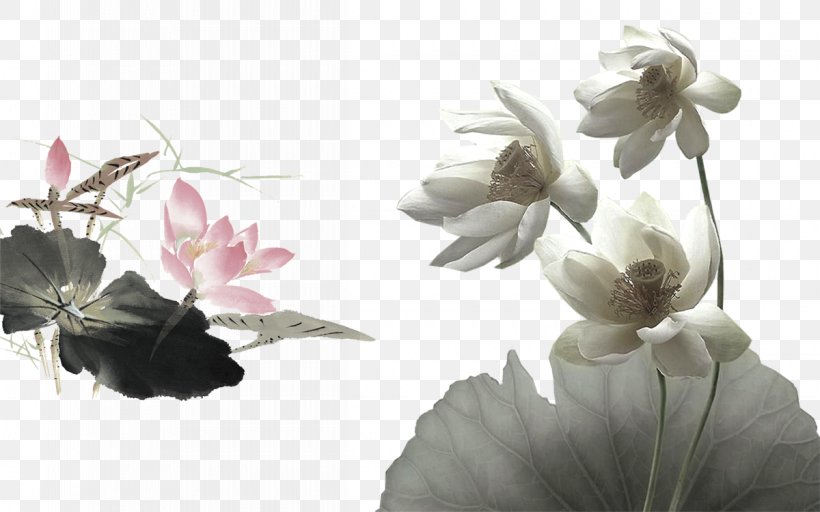 U756bu8377u82b1 Ink Wash Painting Watercolor Painting Nelumbo Nucifera, PNG, 1200x750px, Ink Wash Painting, Artificial Flower, Blossom, Chinese Painting, Drawing Download Free