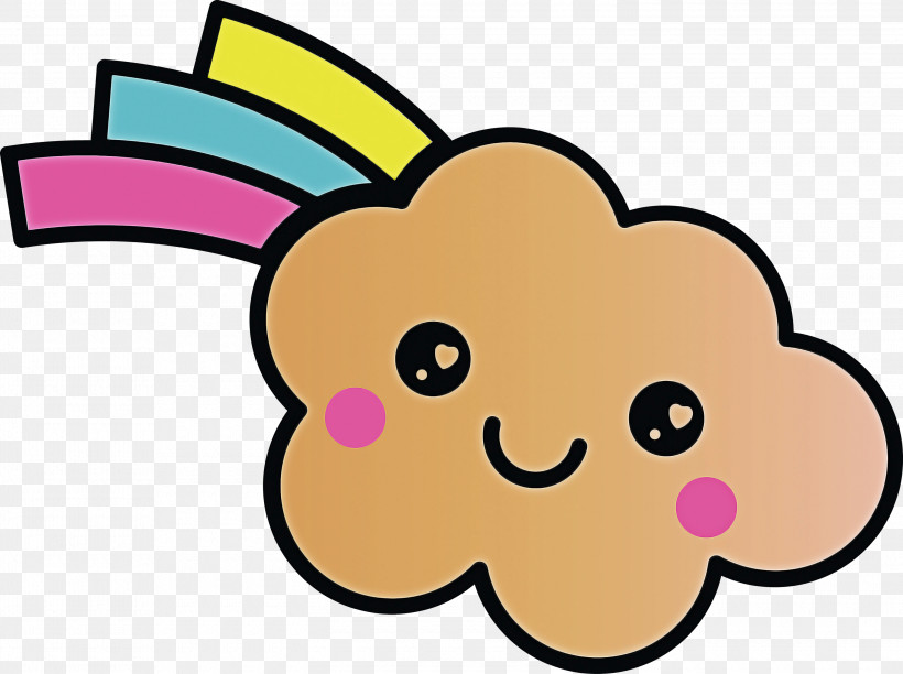 Cartoon Nose Pink Head Cheek, PNG, 3000x2241px, Cute Cloud, Animal Figure, Cartoon, Cartoon Cloud, Cheek Download Free
