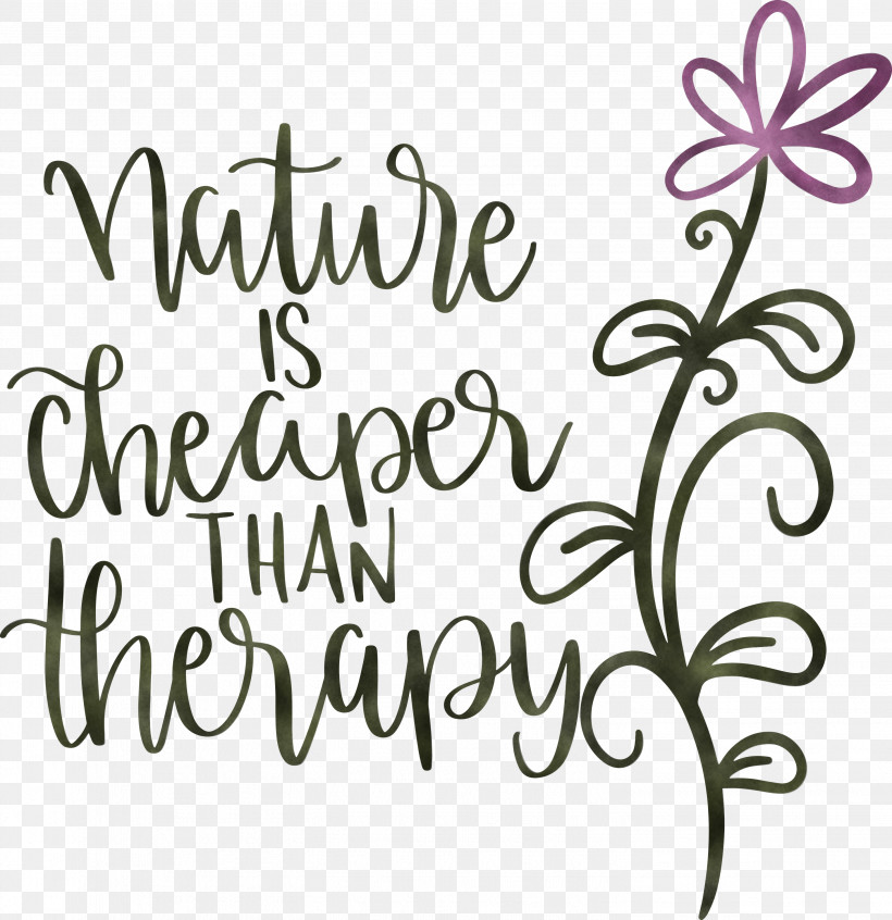 Nature Is Cheaper Than Therapy Nature, PNG, 2907x3000px, Nature, Black And White, Calligraphy, Cut Flowers, Floral Design Download Free