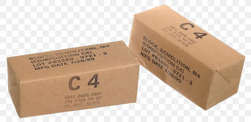 C-4 Plastic Explosive Explosive Material Semtex, PNG, 800x399px, Plastic Explosive, Binder, Box, Carton, Detonation Download Free