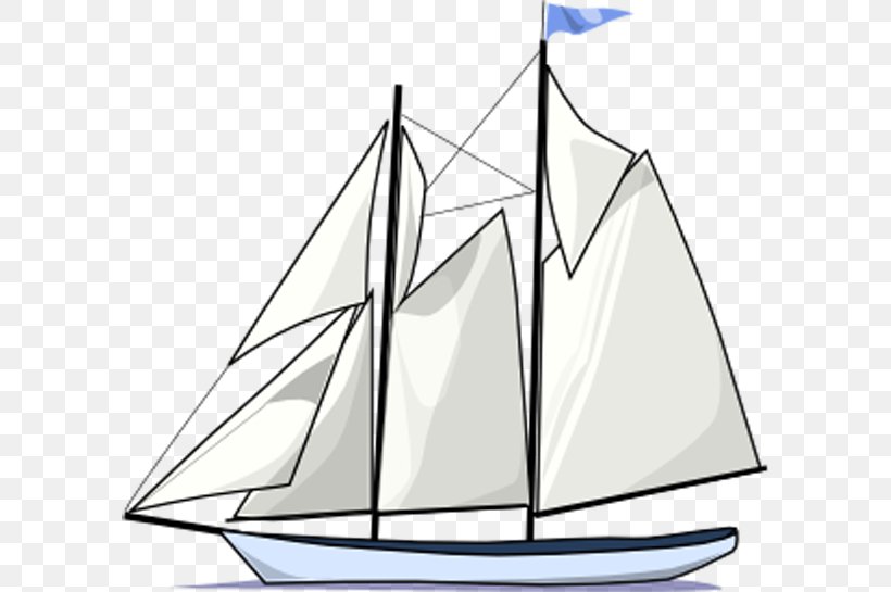 Sailboat Clip Art, PNG, 597x545px, Sailboat, Baltimore Clipper, Barque, Black And White, Boat Download Free