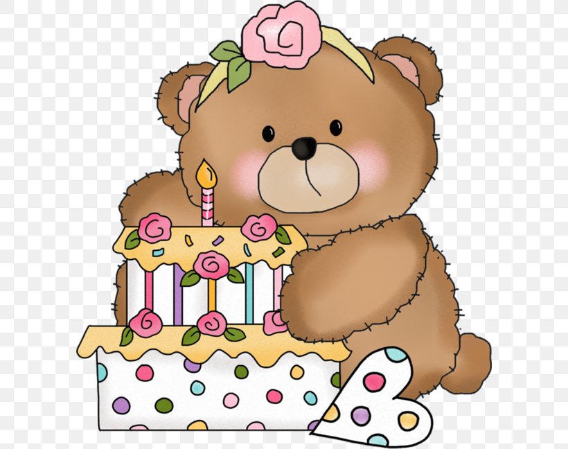 Bear Birthday Cake, PNG, 600x648px, Watercolor, Cartoon, Flower, Frame, Heart Download Free