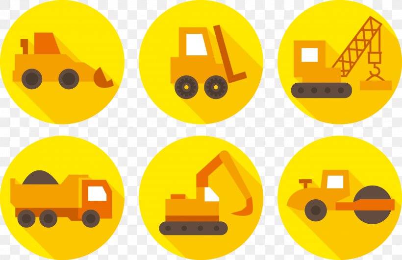 Euclidean Vector Excavator Heavy Equipment Icon, PNG, 2625x1700px, Excavator, Emoticon, Forklift, Heavy Equipment, Icon Design Download Free