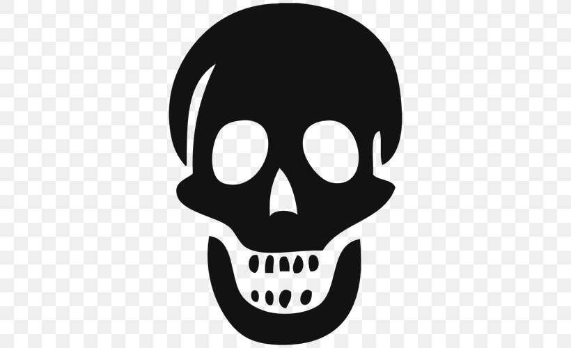 Jolly Roger Flag Totenkopf Decal Skull, PNG, 500x500px, Jolly Roger, Black, Black And White, Bone, Decal Download Free