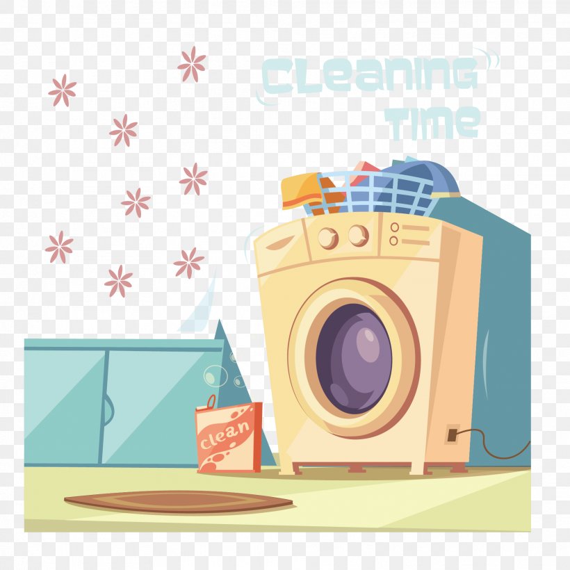 Washing Machine Laundry Towel Illustration, PNG, 1875x1875px, Washing Machine, Clothes Dryer, Flat Design, Laundry, Laundry Detergent Download Free