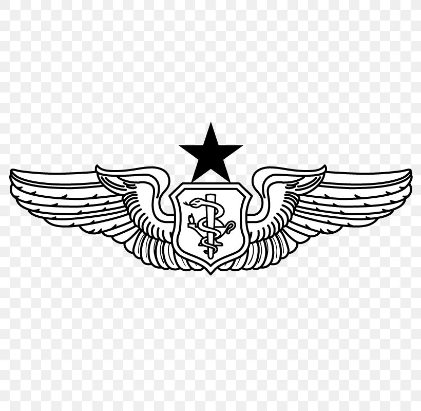Army Officer United States Air Force Flight Nurse Flight Surgeon, PNG, 800x800px, Army Officer, Air Force, Bird, Black And White, Emblem Download Free