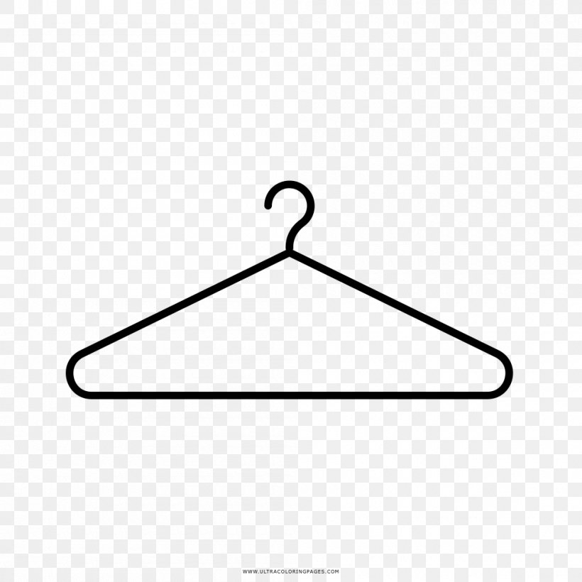 Clothes Hanger Coloring Book Drawing Coat Clothing, PNG, 1000x1000px, Clothes Hanger, Area, Black And White, Clothing, Coat Download Free