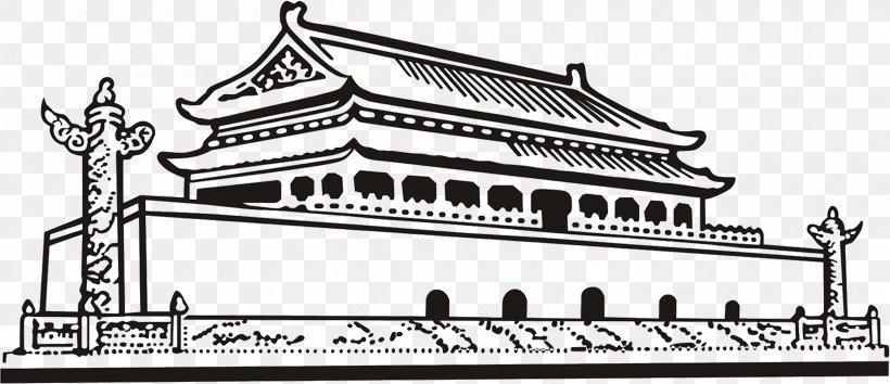 Monument To The Peoples Heroes Tiananmen Temple Of Heaven Great Wall Of China National Museum Of China, PNG, 3330x1439px, Monument To The Peoples Heroes, Architecture, Beijing, Black And White, Brand Download Free