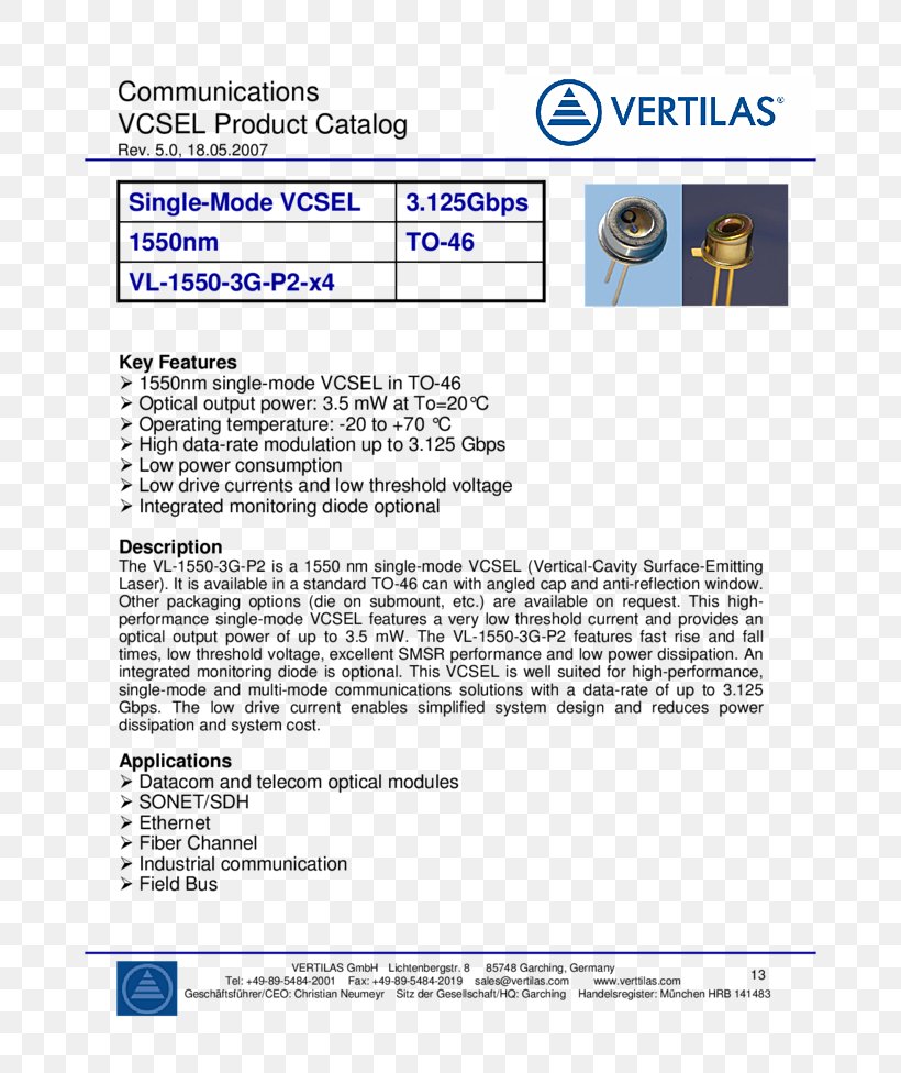 Vertical-cavity Surface-emitting Laser 10 Gigabit Ethernet Multi-mode Optical Fiber Single-mode Optical Fiber, PNG, 754x976px, 10 Gigabit Ethernet, Area, Data, Data Transfer Rate, Diode Download Free