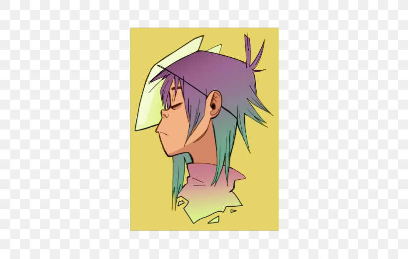 Gorillaz 2-D Noodle Art Character, PNG, 500x520px, Watercolor, Cartoon, Flower, Frame, Heart Download Free