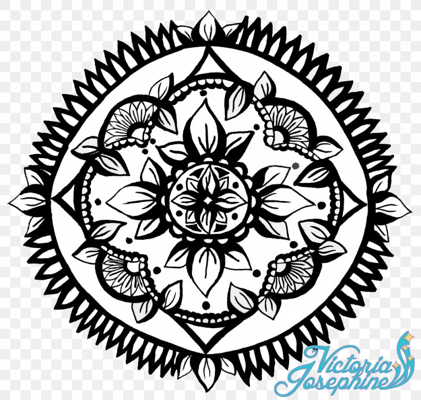 Mandala Drawing Black And White Image Design, PNG, 1024x974px, Mandala, Art, Black And White, Blackandwhite, Botany Download Free