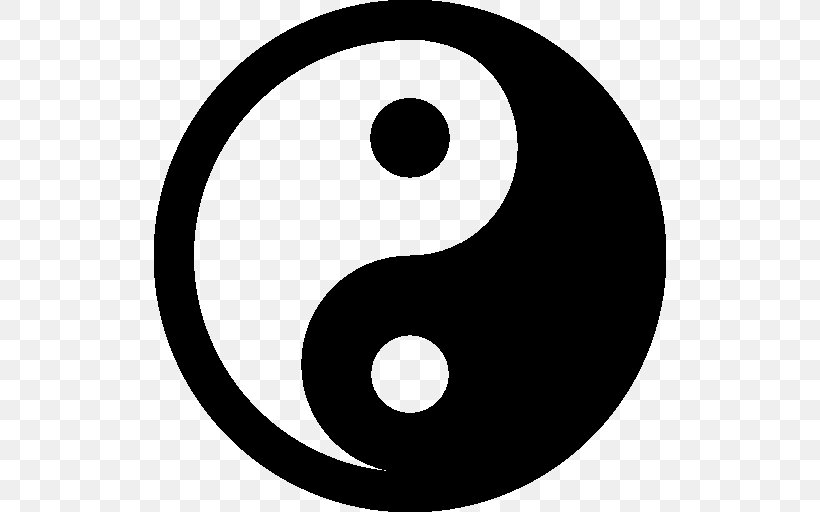 Yin And Yang Symbol, PNG, 512x512px, Yin And Yang, Area, Black And White, Emoji, Emoticon Download Free