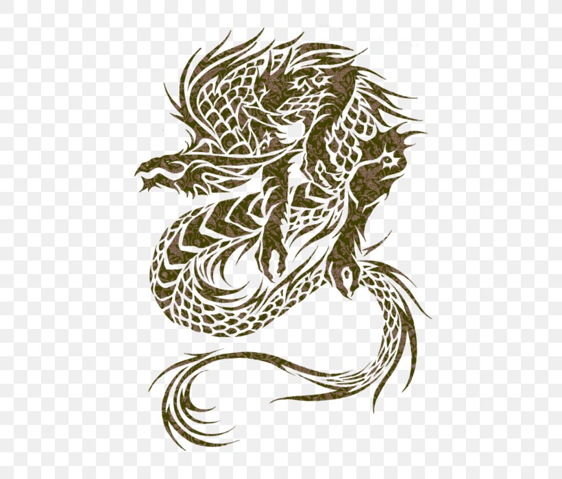 Japanese Dragon TattooOutline Japanese Dragon Design Tattoo for Arm Stock  Vector  Illustration of fish asian 112013908