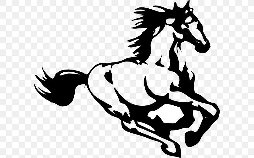 Mustang Mare Stallion Clip Art, PNG, 600x511px, Mustang, Art, Artwork, Black And White, Bridle Download Free