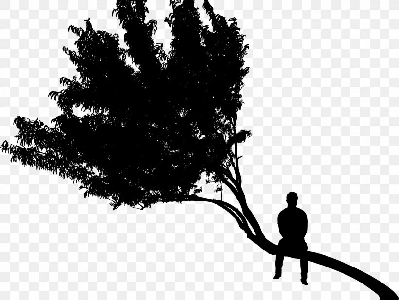 Silhouette Tree Clip Art, PNG, 2290x1728px, Silhouette, Black And White, Branch, Drawing, Leaf Download Free
