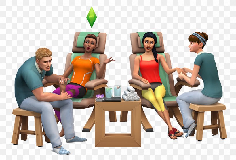 The Sims 4: Spa Day The Sims 4: Outdoor Retreat The Sims 3 Stuff Packs The Sims 2, PNG, 1000x680px, Sims 4 Spa Day, Chair, Communication, Conversation, Downloadable Content Download Free