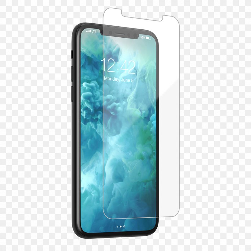 IPhone X Screen Protectors Apple Tempered Glass Screen Protector Toughened Glass, PNG, 1000x1000px, Iphone X, Apple, Aqua, Communication Device, Computer Monitors Download Free