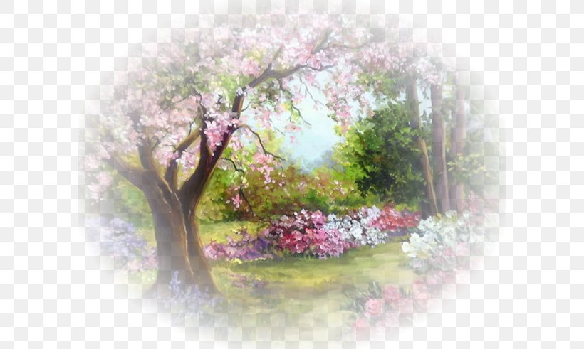 Painting Image Thomas Kinkade Painter Of Light Address Book Mural, PNG, 600x491px, Painting, Abstract Art, Art, Blossom, Branch Download Free