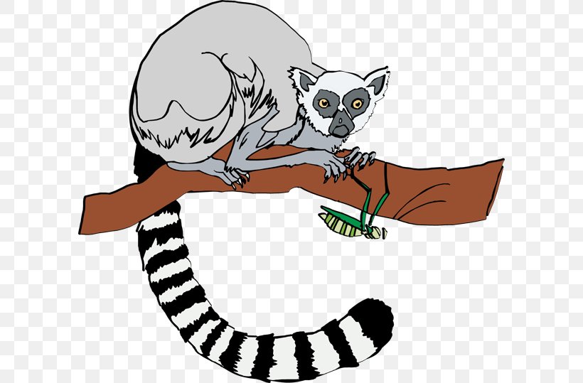 Ring-tailed Lemur Free Content Clip Art, PNG, 600x539px, Lemur, Blog, Carnivoran, Cartoon, Cat Download Free