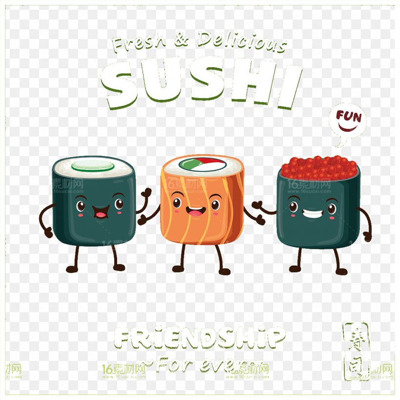 Sushi Japanese Cuisine, PNG, 1100x1100px, Sushi, Animation, Cartoon, Cartoon Sushi, Cooking Download Free